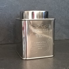 Boîte Thé en inox Rectangle gravée