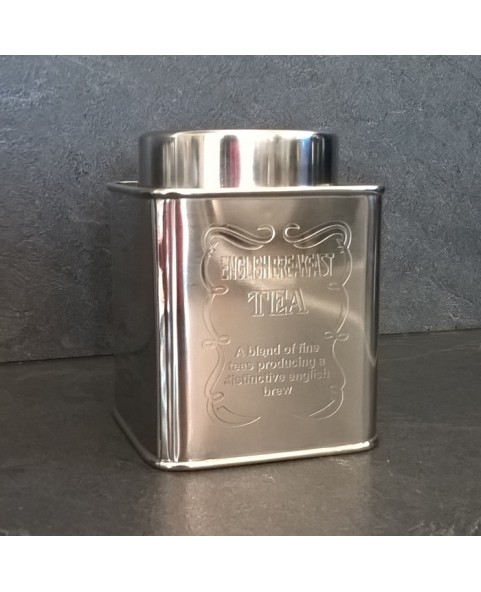 Boîte Thé en inox Rectangle gravée