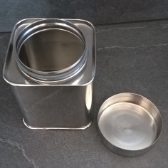 Boîte Thé en inox Rectangle gravée
